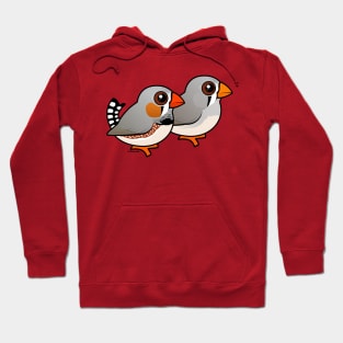 Cute Zebra Finch Pair Hoodie